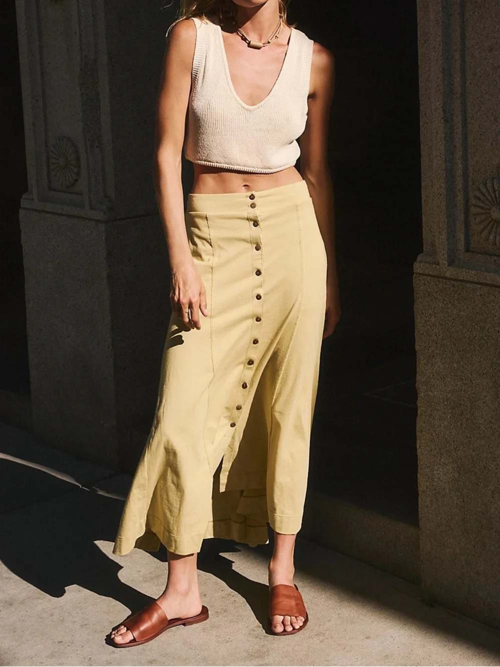 Free People Free-Est Jackie Maxi Skirt Soft Pink Women’s Size Small 100% Cotton